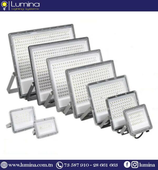 FL-MC-300W Projecteur led 300w ip66 slim noir extérieur
