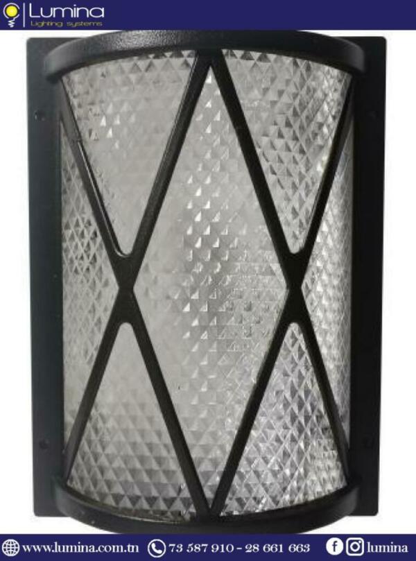 K71014-BK Applique murale ip65 noir en aluminium E27