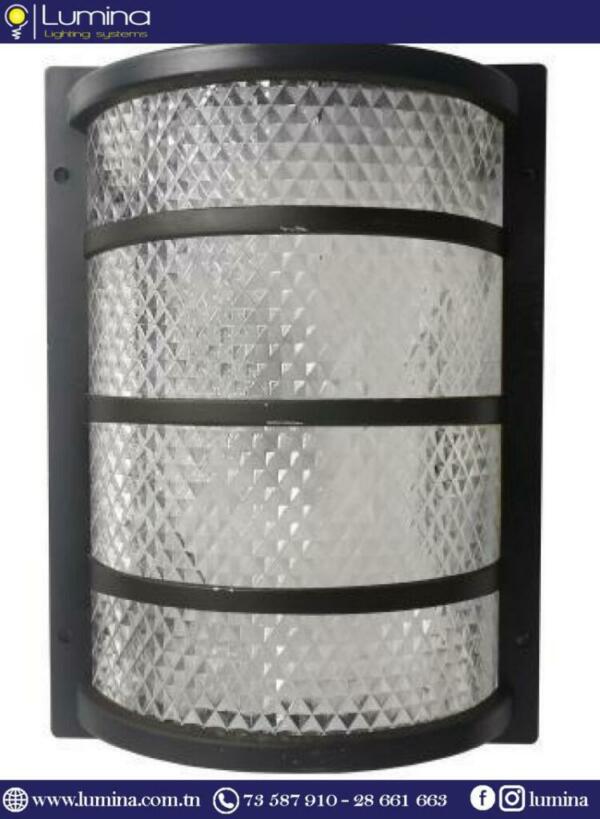 Applique murale extérieure e27 en aluminium noir IP65