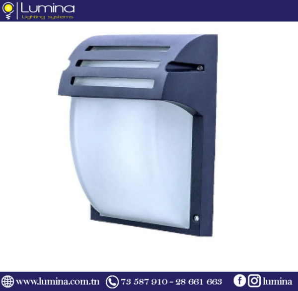 K71018 Applique murale ip65 noir en aluminium E27