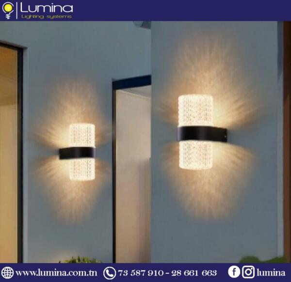 MD-23211-R Applique murale led 3000K 2x5W en ABS pour éclairage intérieur