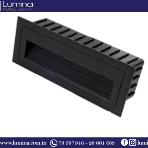 Spot led encastrable mural 3W noir IP54 3000K