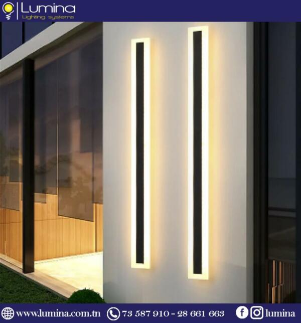MD-T011-120 Applique murale led ip65 25w 3000k blanc chaud 1200x80x40 mm