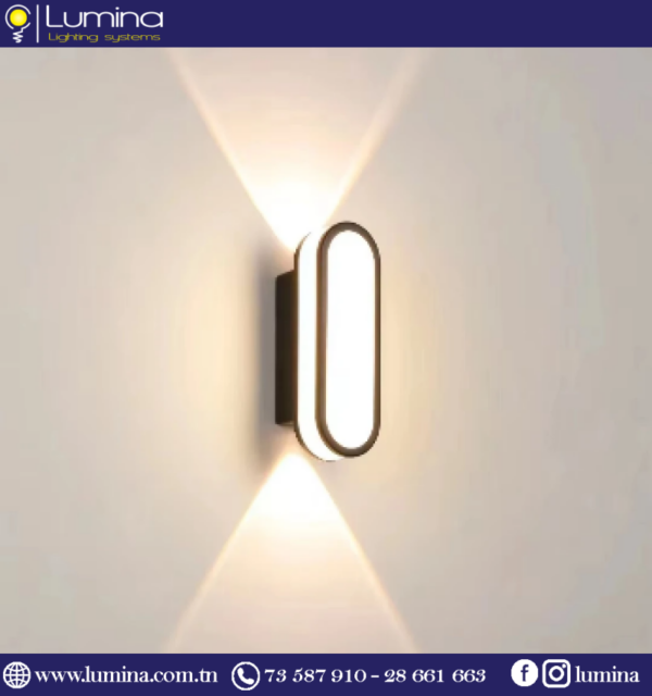 TRM-1872 Applique murale led double faisceau 7W IP65 3000K