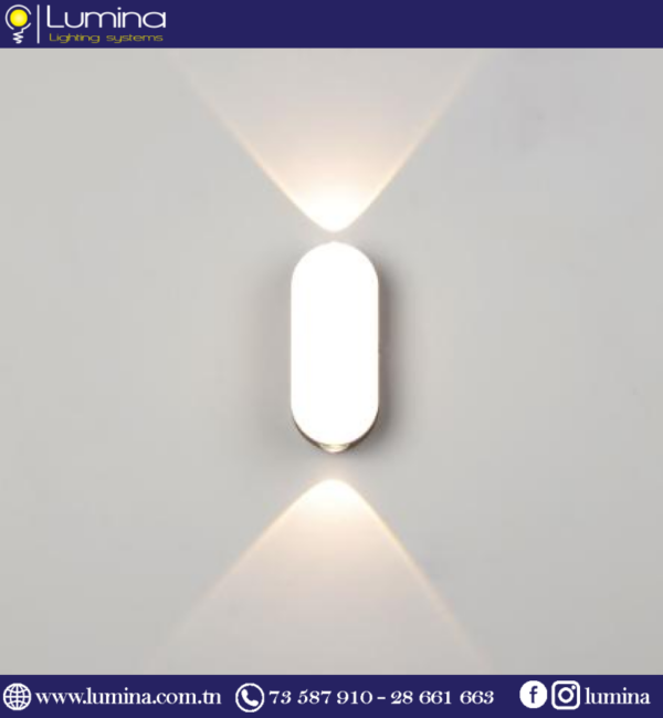 TRM-1883 Applique murale led ip65 7W double faisceau 3000K