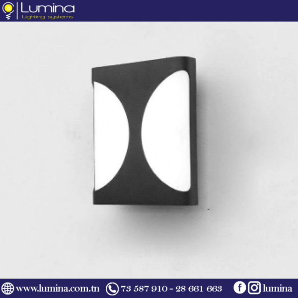 TRM-PC26-2 Applique murale led noire 20W 6500K en polycarbonate
