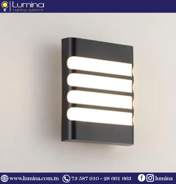 TRM-PC26-3 Applique mural led 20w noir 6500k