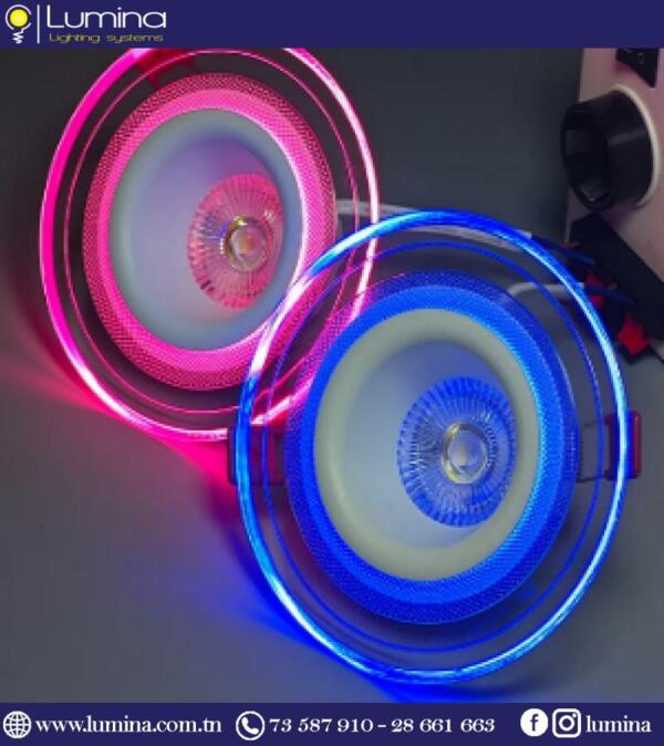 ZX-1043B Downlight bleu 8w+8w encastrable